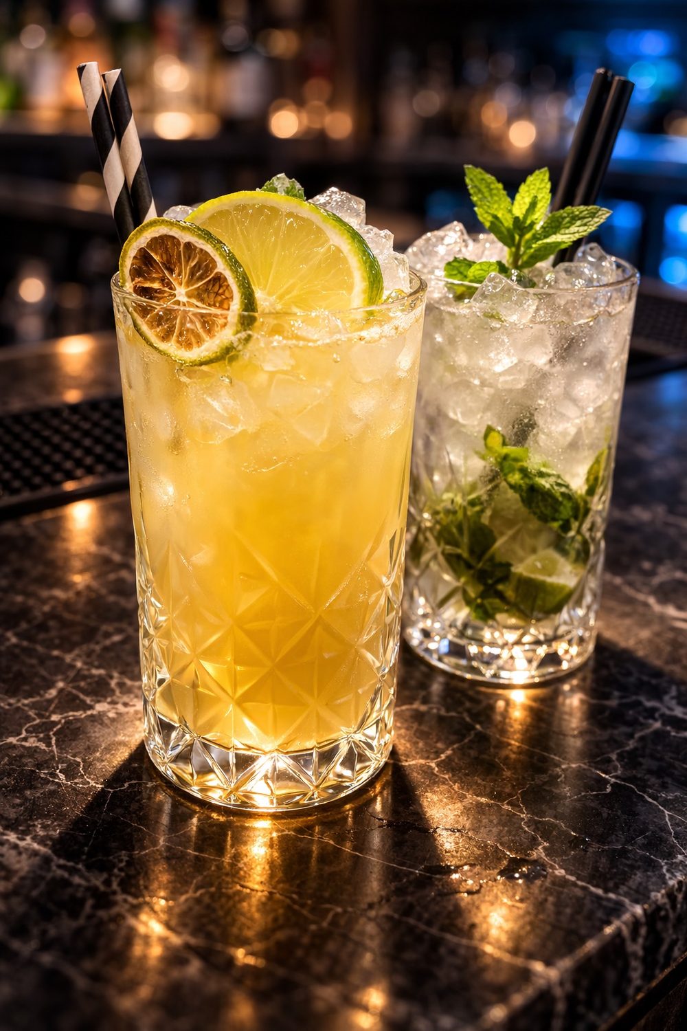 Cocktails at The Yew Tree bar