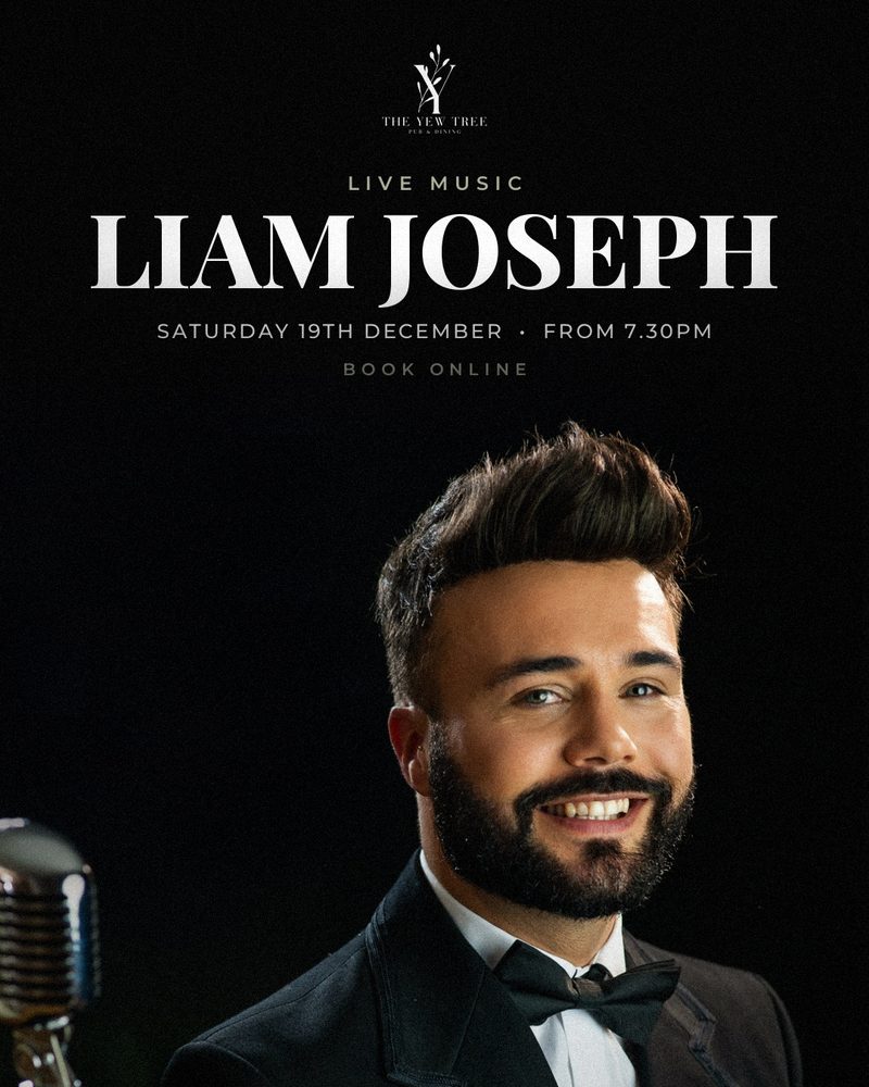 Liam Joseph live, Saturday 19 December at The Yew Tree