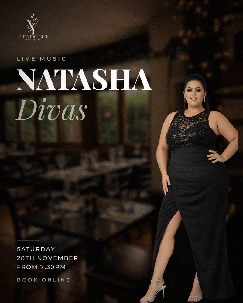Natasha Divas live, Saturday 28 November at The Yew Tree